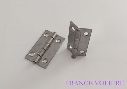 Charnière inox 40x25mm