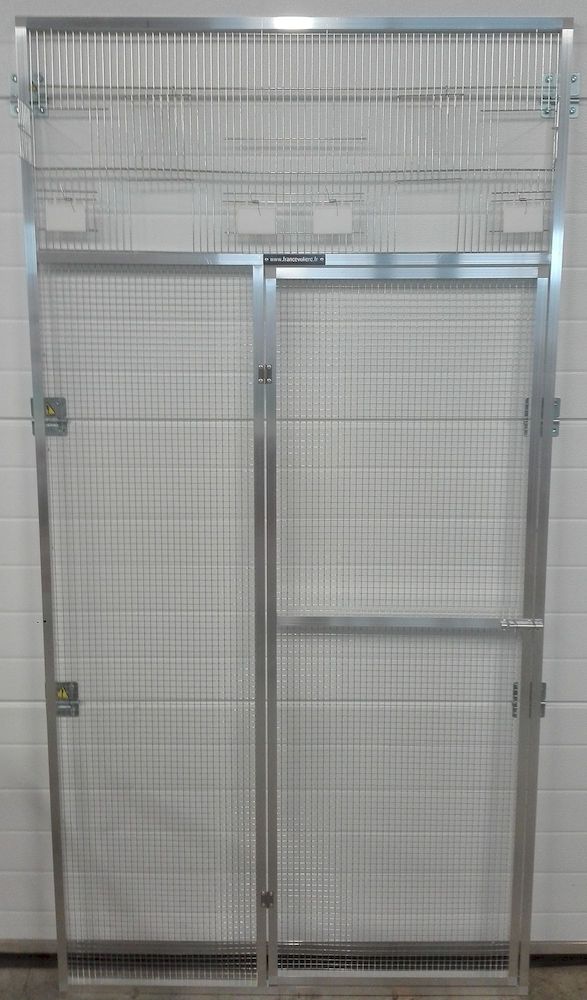Panneau de volière aluminium avec porte et façade en kit
