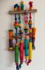 Jouet double perchoir multicolore